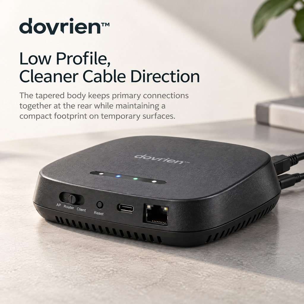 Dovrien™ RelayNest Portable Travel Wi-Fi Router