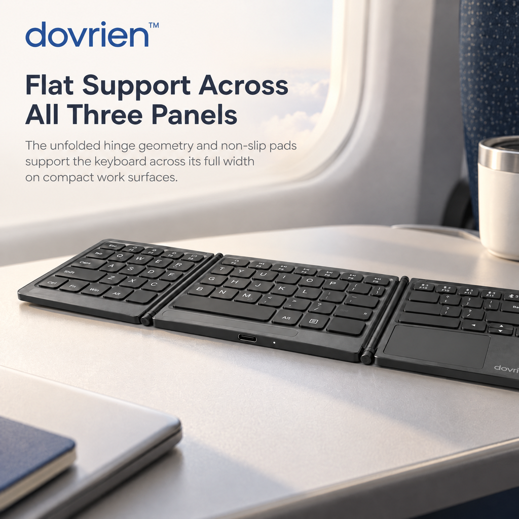 Dovrien™ KeyFold Tri-Fold Bluetooth Travel Keyboard