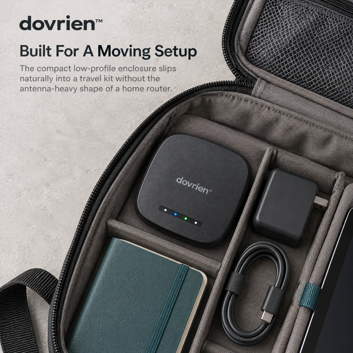 Dovrien™ RelayNest Portable Travel Wi-Fi Router