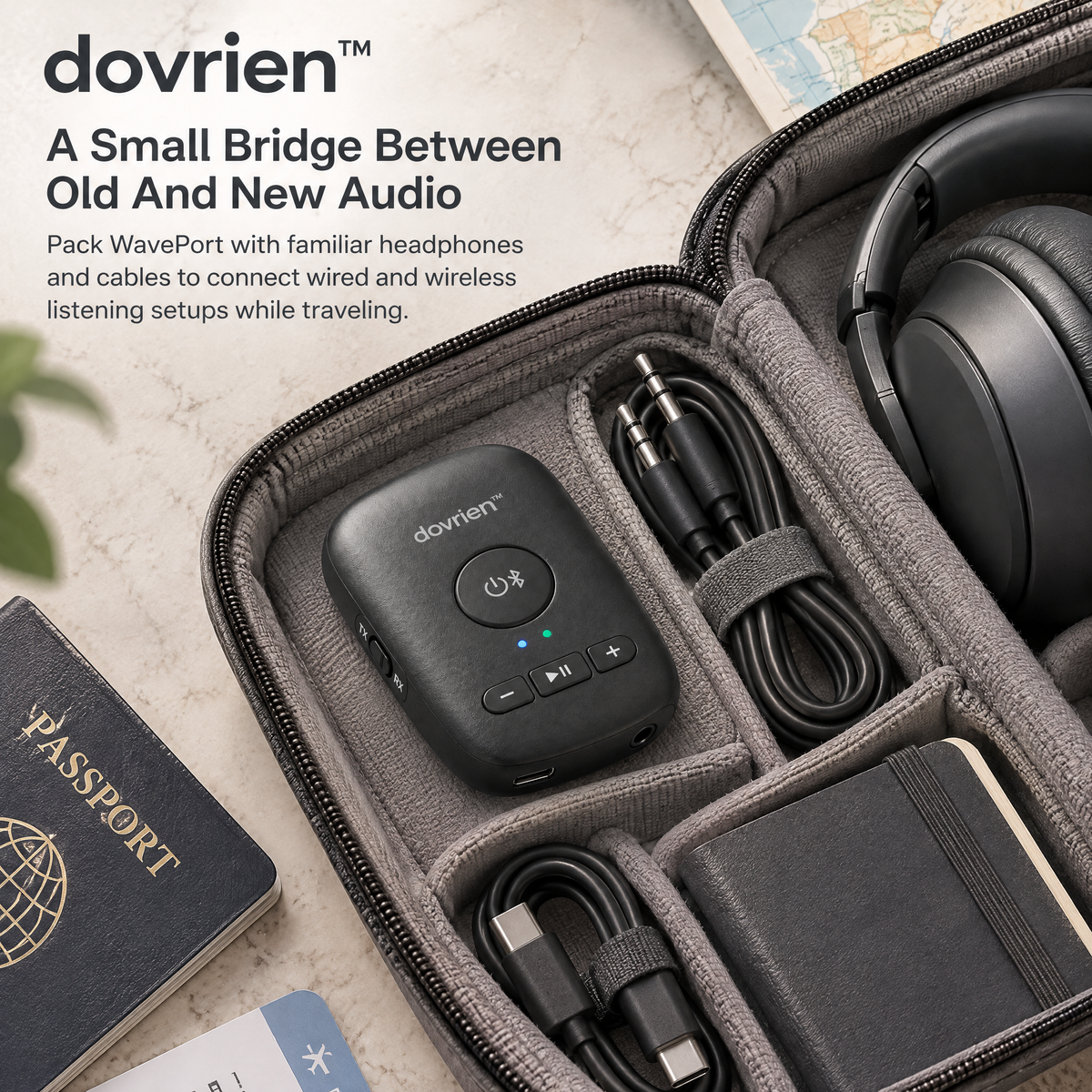 Dovrien™ WavePort Bluetooth Audio Transmitter &amp; Receiver