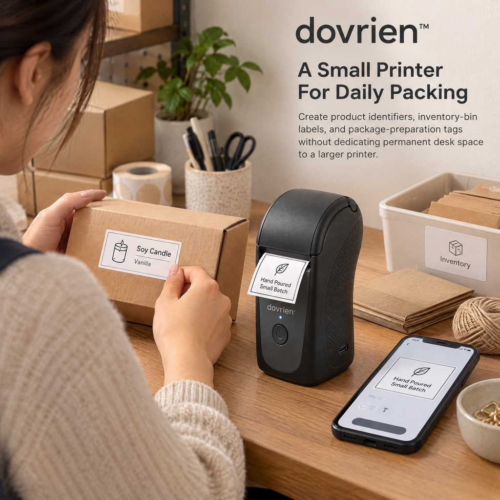 Dovrien™ TagPress Pocket Thermal Label Printer