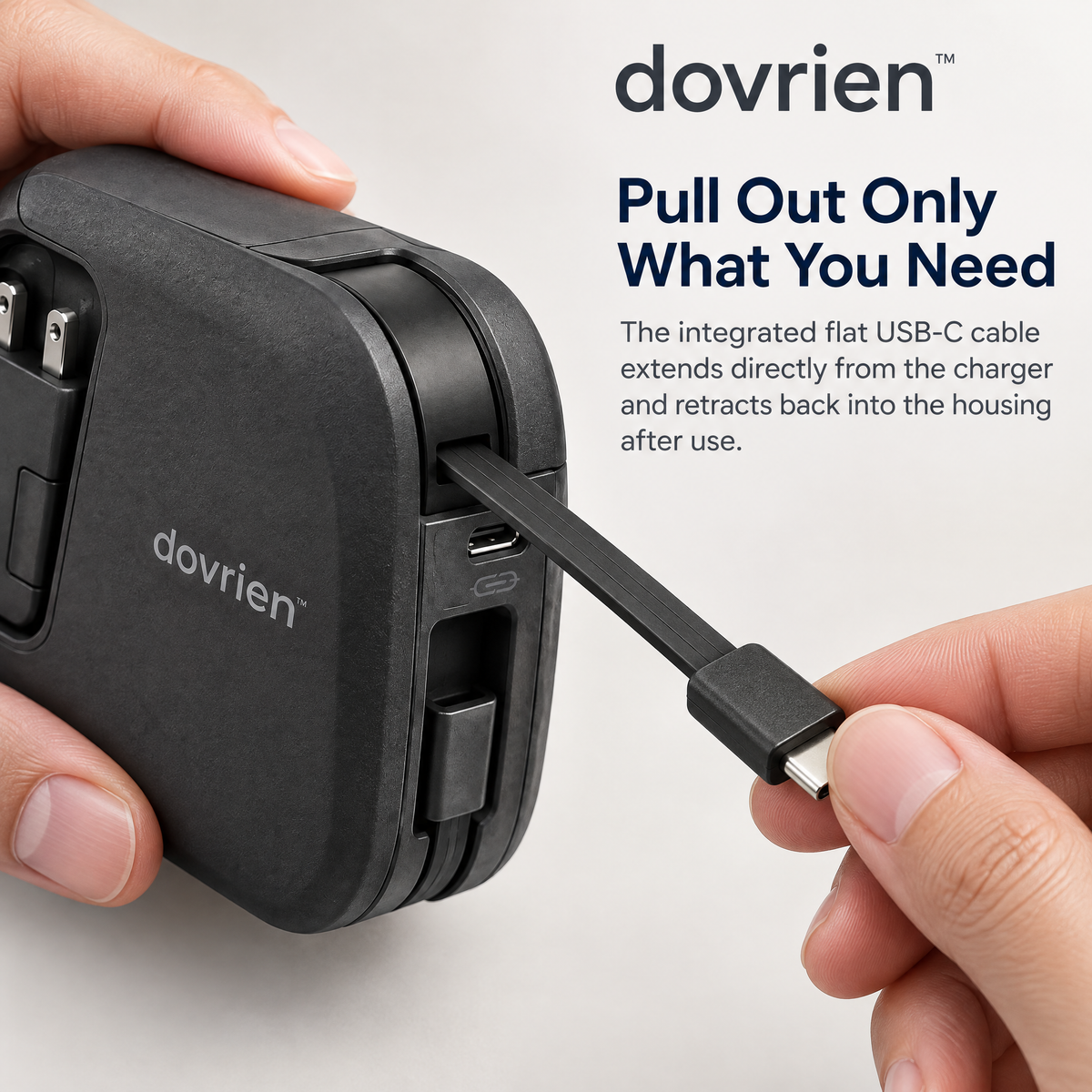 Dovrien™ PivotCharge Convertible USB-C Travel Charger