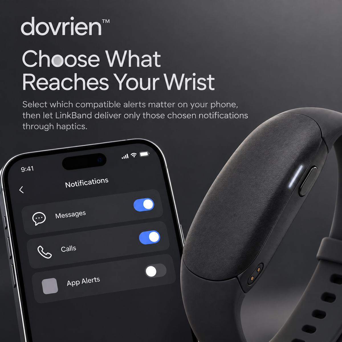 Dovrien™ LinkBand Haptic Notification Wristband