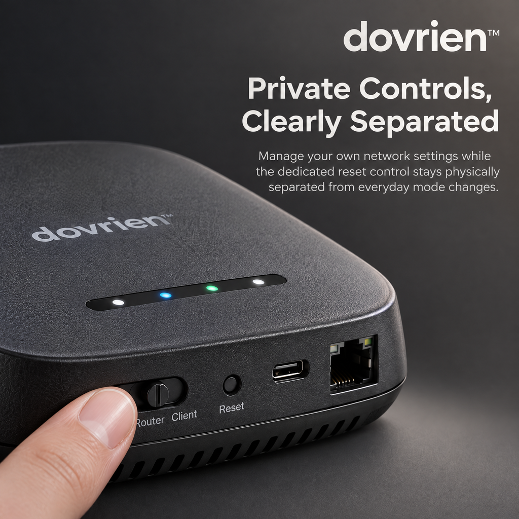 Dovrien™ RelayNest Portable Travel Wi-Fi Router